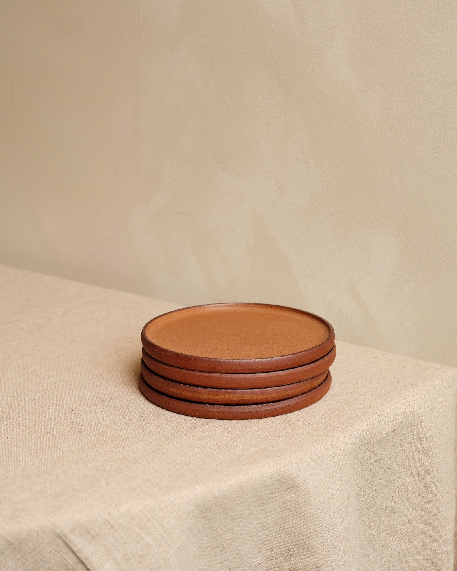 TERRA Dessert Plate | SET OF 4 | BROWN