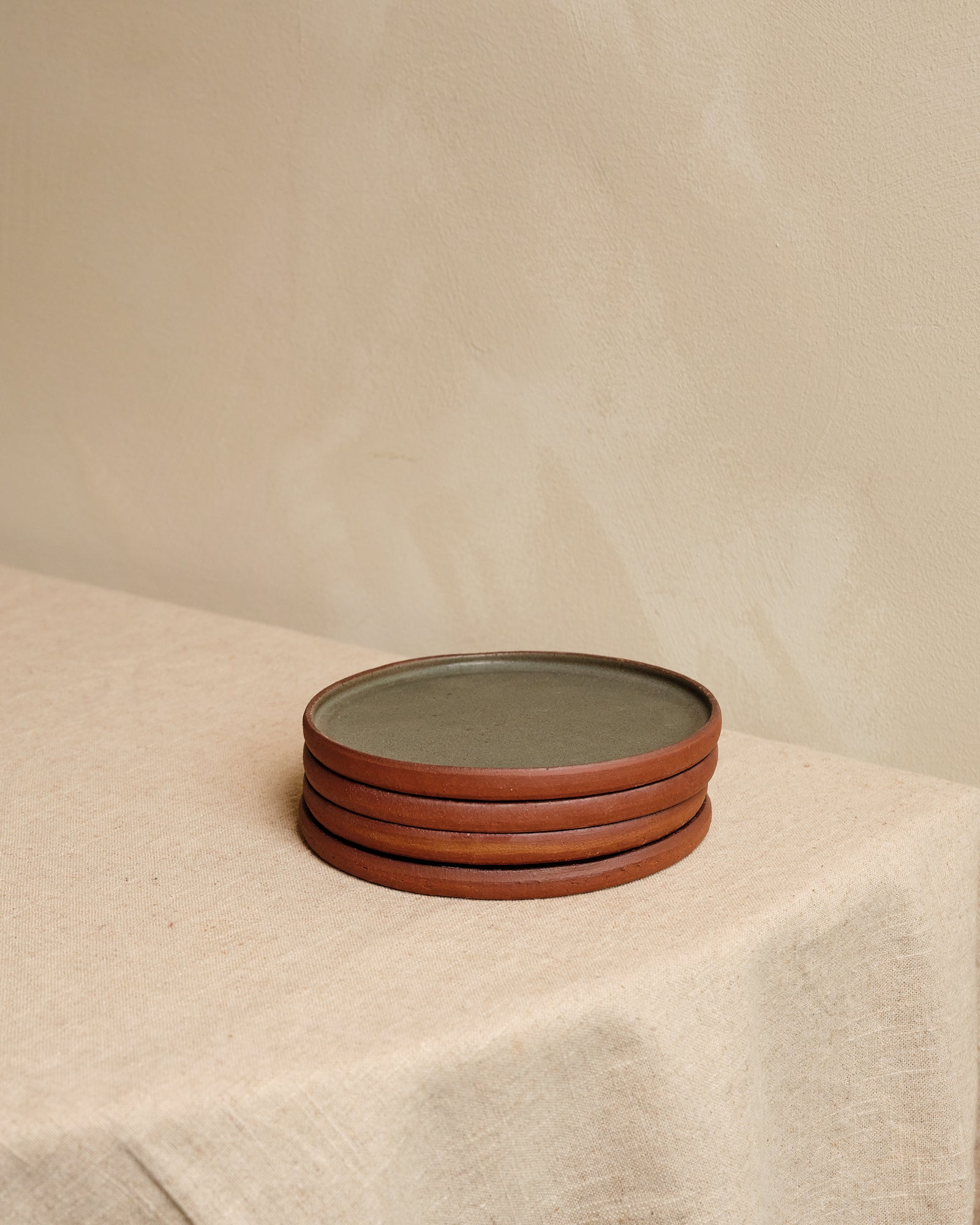 TERRA Dessert Plate | SET OF 4 | DARK GREEN