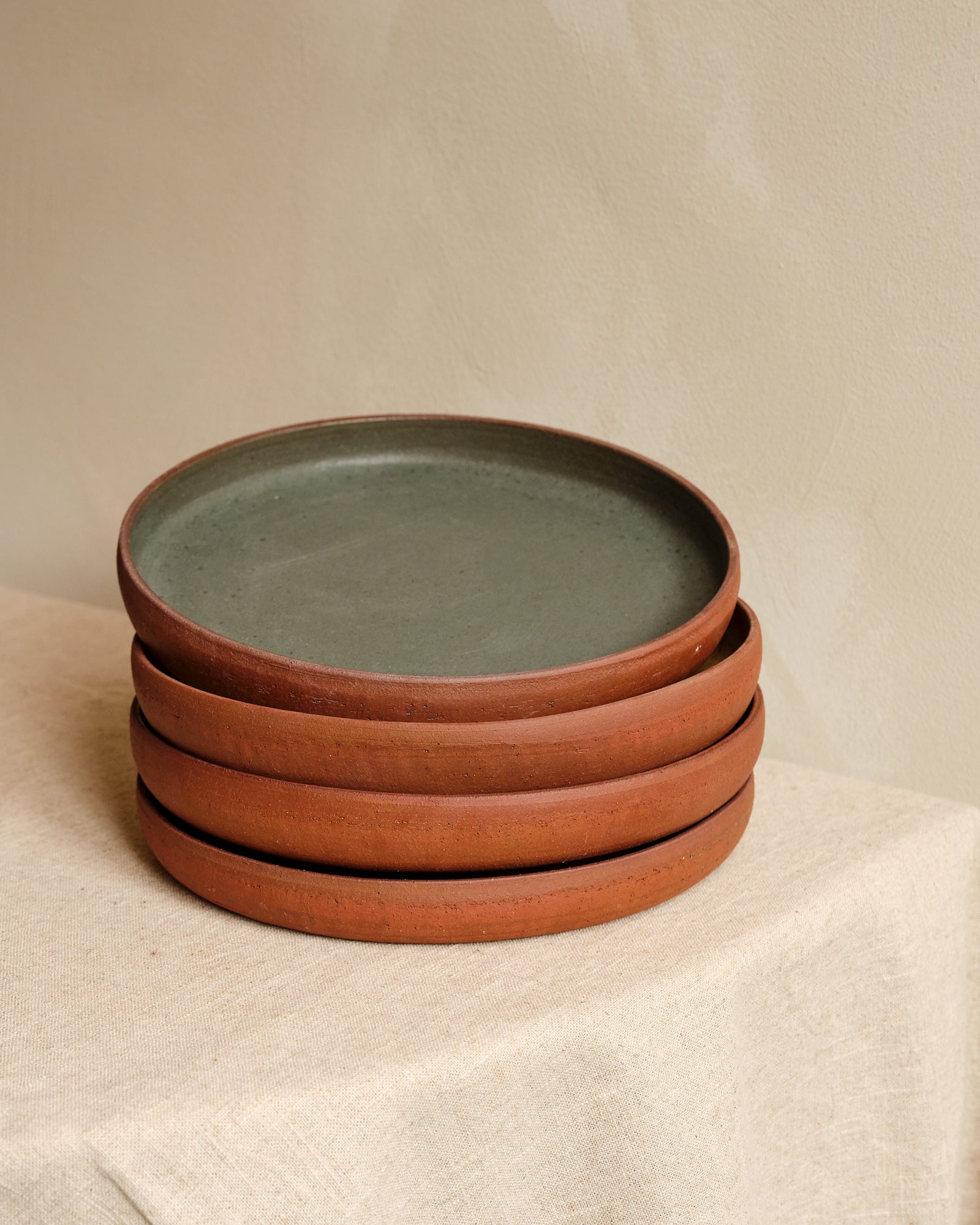 TERRA Serving Deep Plate | SET OF 4 | DARK GREEN