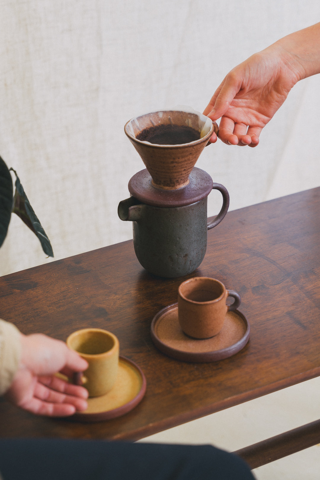 TERRA Espresso Cup and Saucer | BROWN